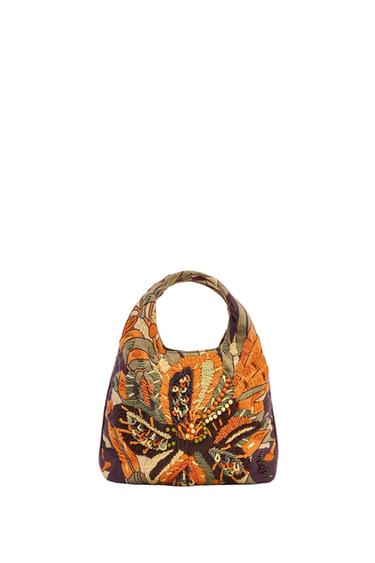 Zara MULTICOLOR BEADED BAG - Orange - Image 0