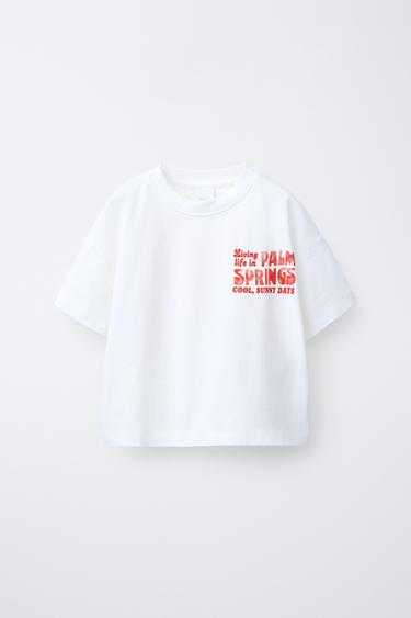 CAMISETA ESTAMPADO RELIEVE - Blanco de Zara