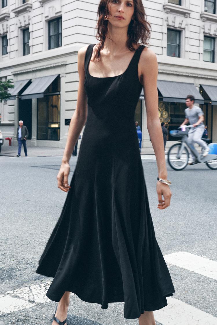 ZW COLLECTION MIDI DRESS Black ZARA South Africa - Main Image