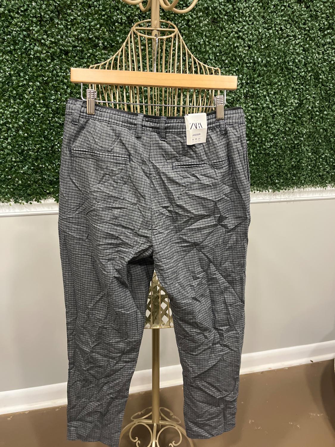 PLAID JOGGER WAIST PANTS - Image 2