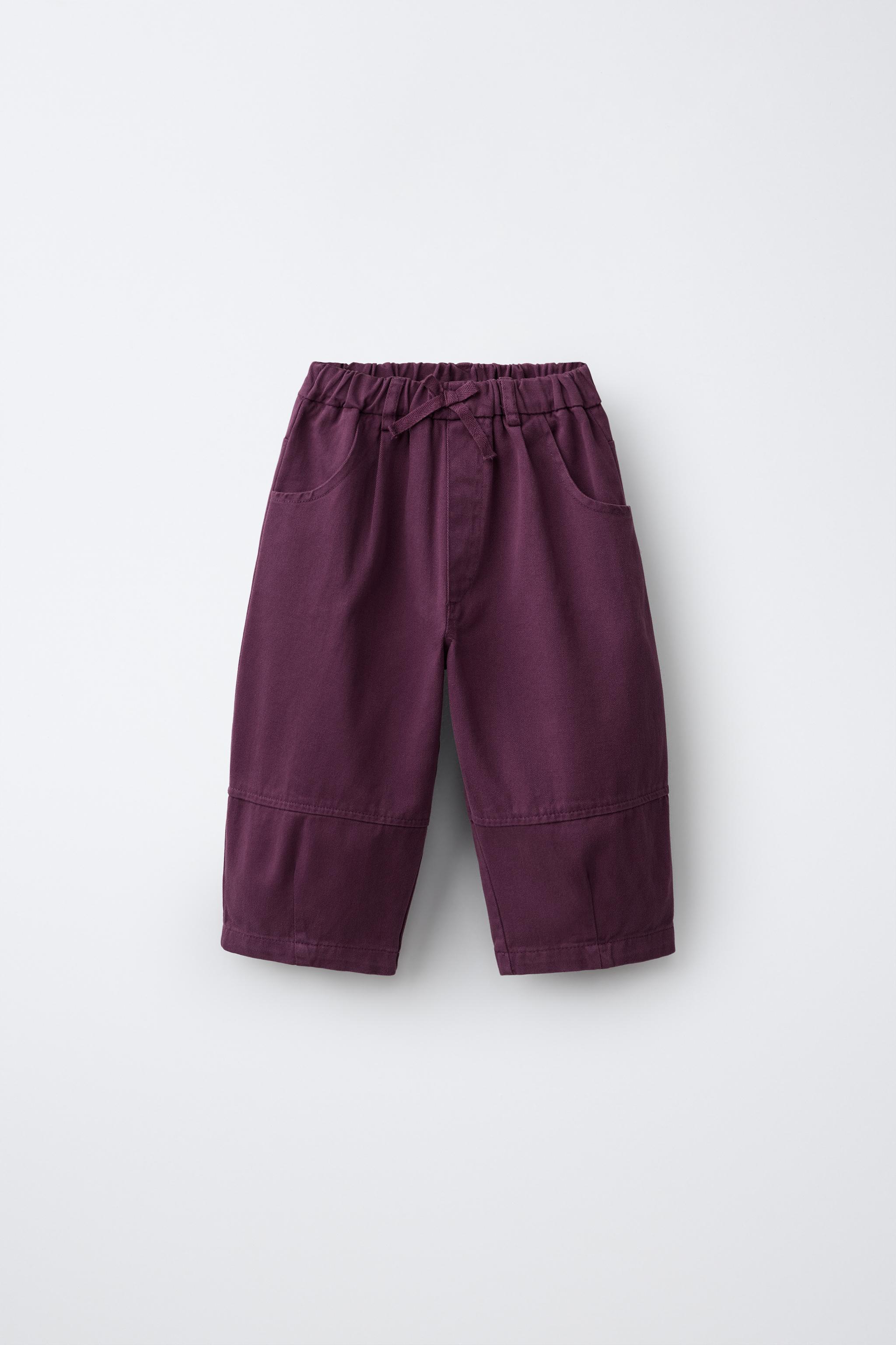 PLEATED BALLOON PANTS - Eggplant | ZARA United States