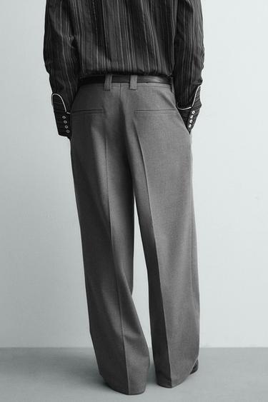 FLOWING WIDE-LEG TROUSERS - Grey by Zara - Image 2