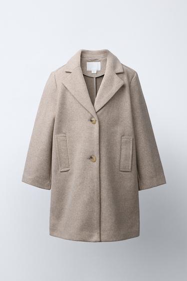 BASIC WOOL COAT - Light beige by Zara - Image 0