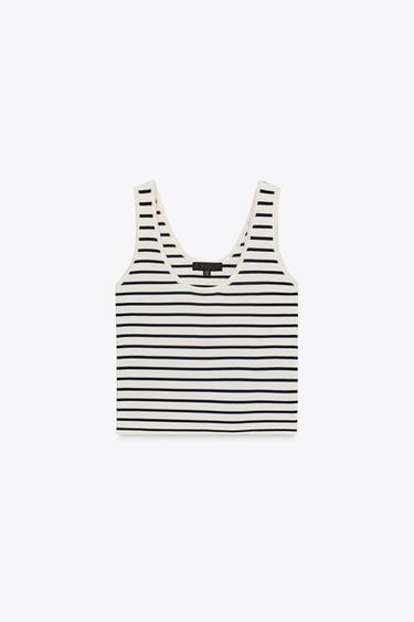 TOP PUNTO RAYAS - rayas de Zara