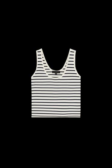 Zara STRIPED KNIT TOP - striped - Image 0