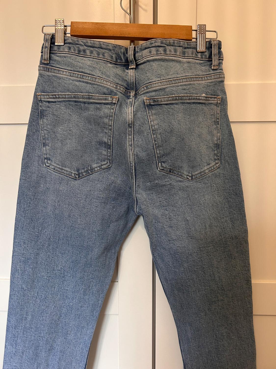 SLIM FIT HI-RISE JEANS WITH RIPS - Image 4