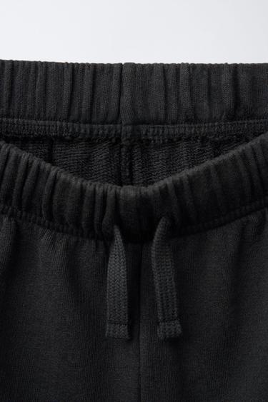 STRAIGHT-LEG WASHED-EFFECT STAR PLUSH BERMUDA SHORTS - Grey by Zara - Image 2