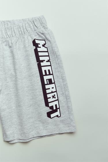 6–14 JAHRE/SCHLAFANZUG-SET, T-SHIRT UND BERMUDA-SHORTS, MINECRAFT © MOJANG AB. ™ - Neongrün von Zara