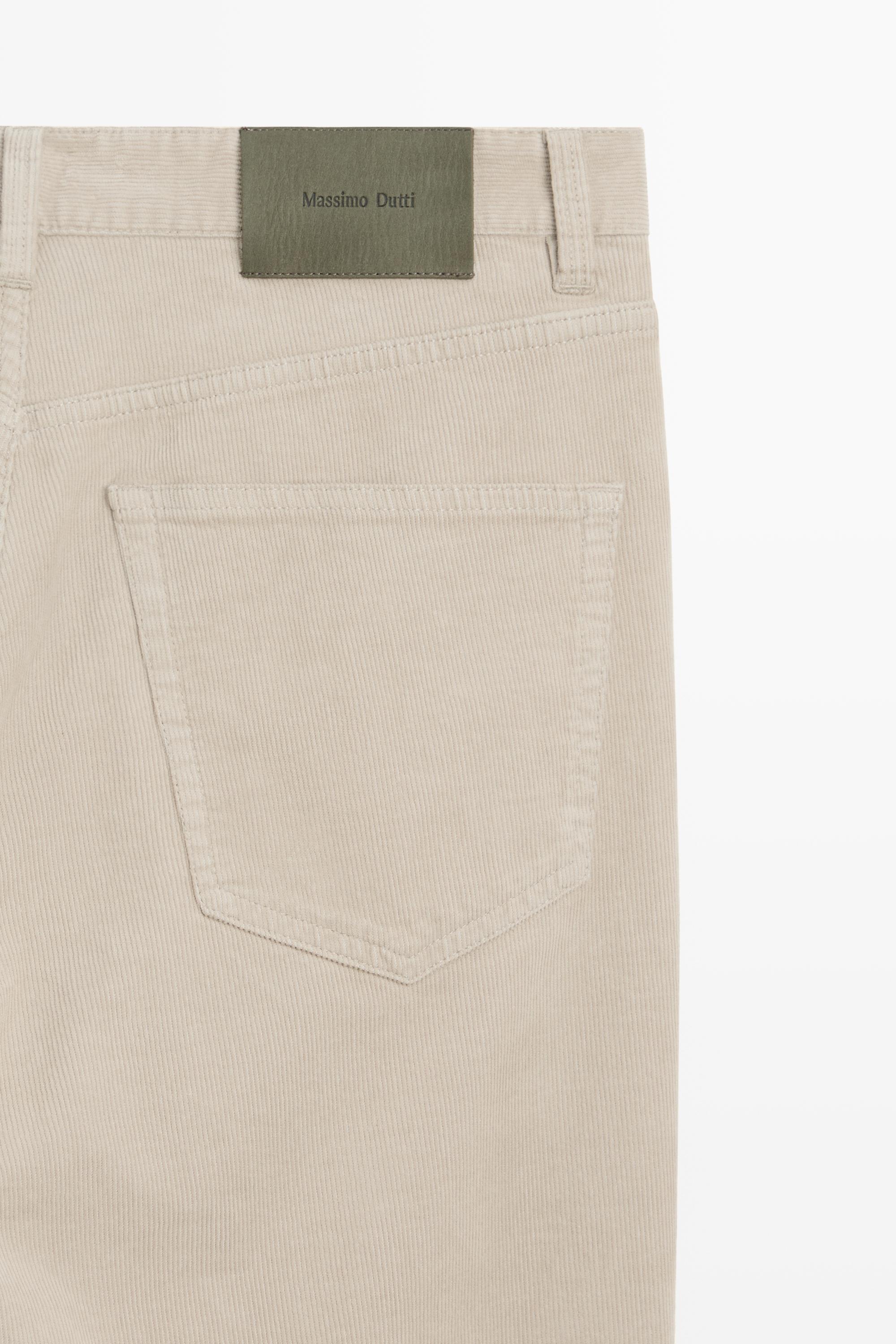 Corduroy tapered fit pants