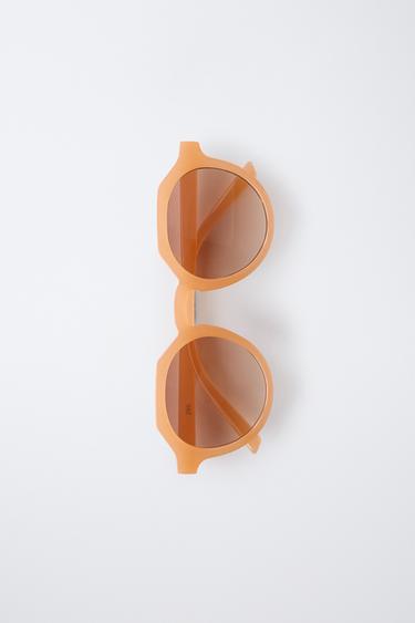 GAFAS DE SOL MONTURA TRASNLUCIDA - Naranja de Zara