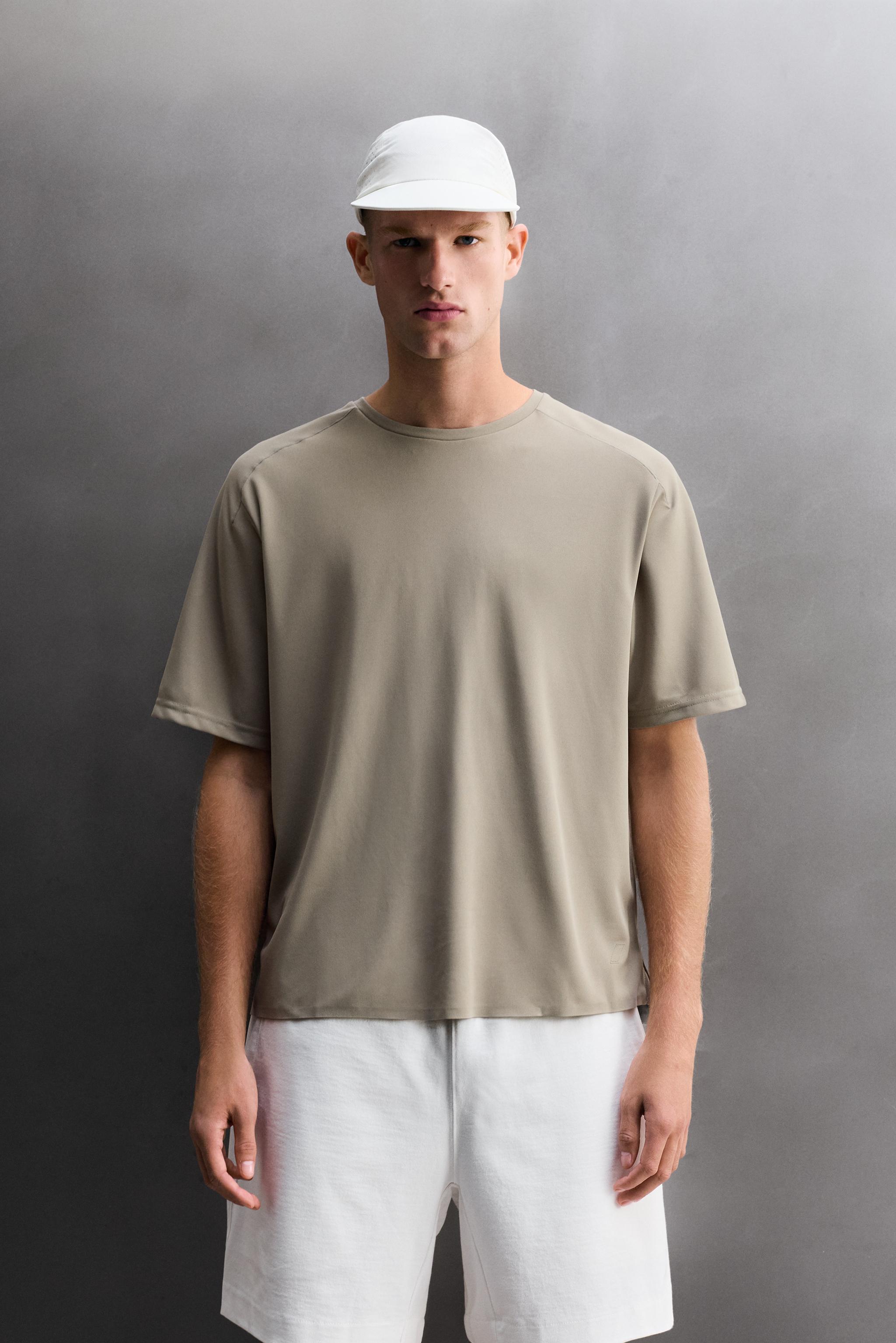 Мужские футболки Zara TECHNICAL PIQUÉ TEXTURE T-SHIRT — фото 2
