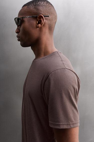 T-SHIRT SOFT STRUCTURÉ - Bordeaux de Zara - Image 4