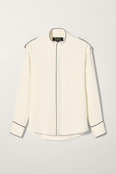 Zara CONTRAST SHIRT BOBBY GILLESPIE X ZARA - Ecru