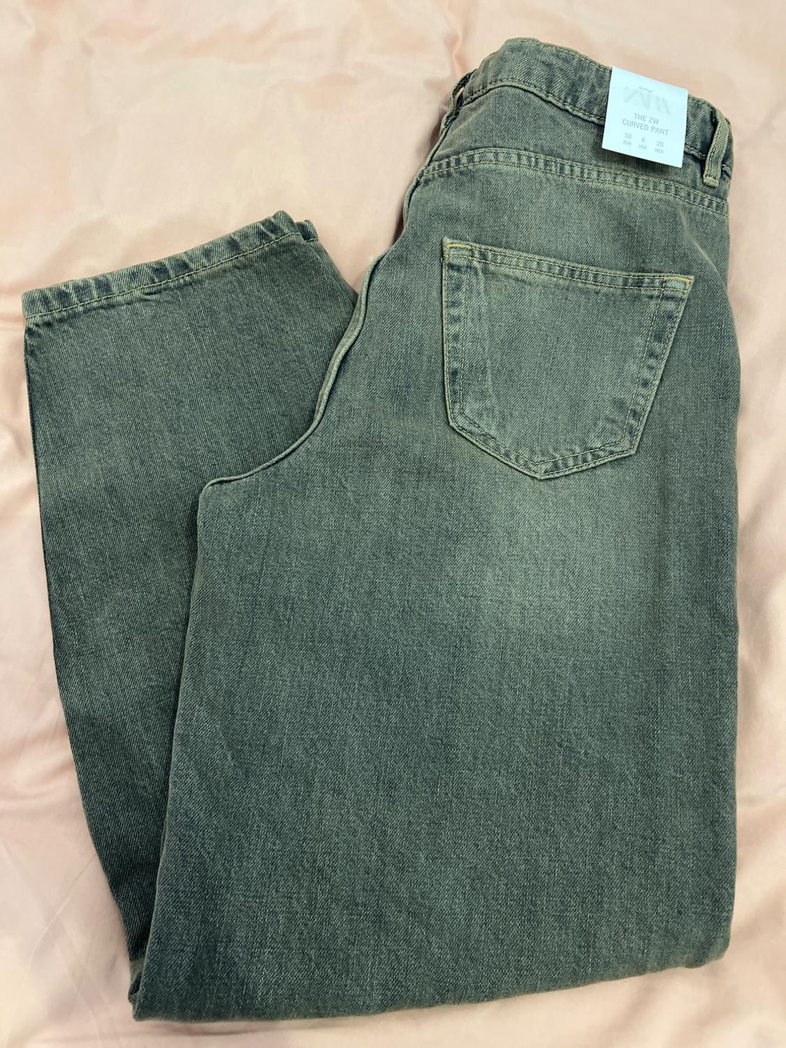 ZW COLLECTION MID-WAIST BARREL JEANS - Image 3