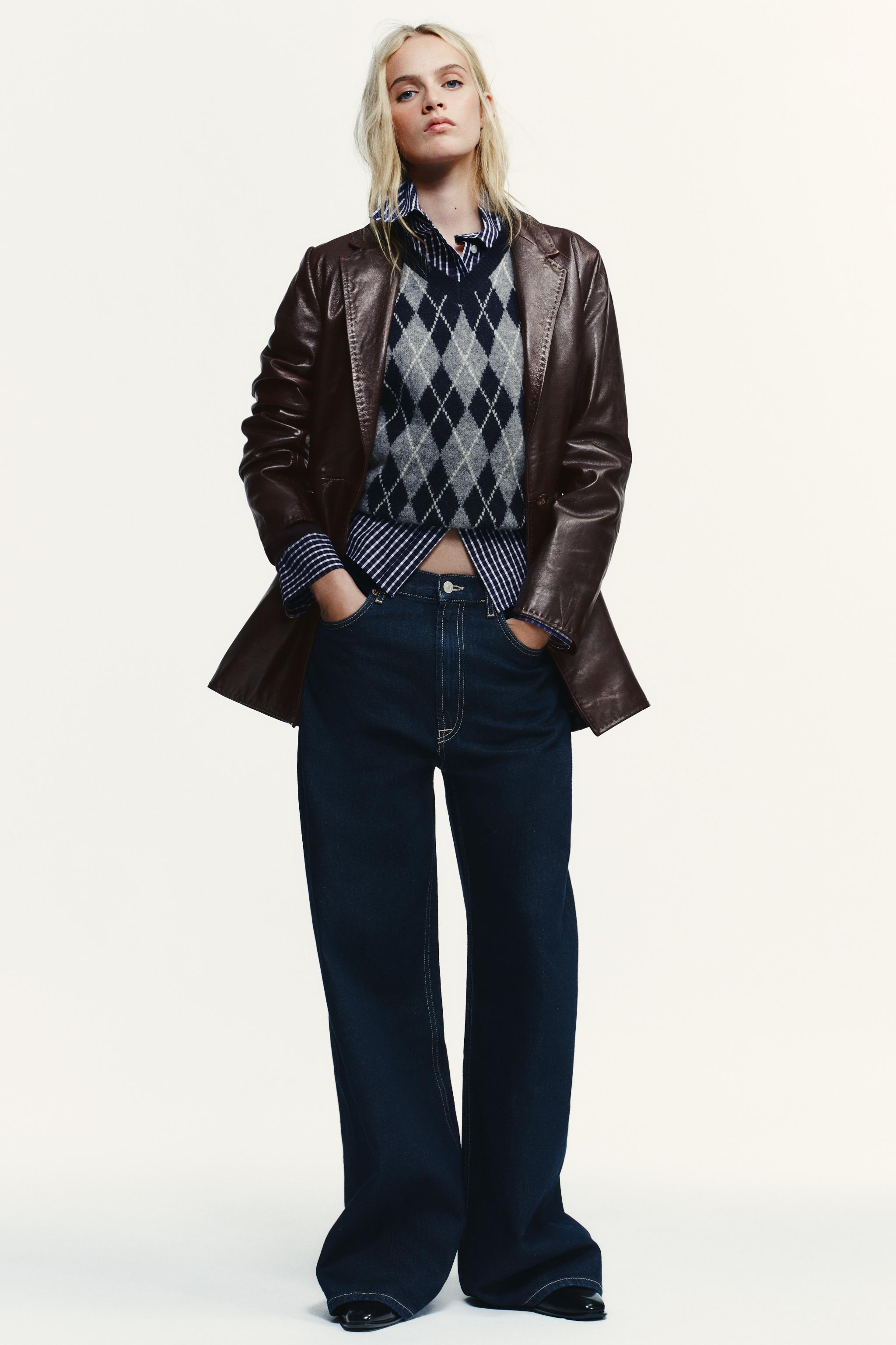 TRF EXTRA WIDE LEG HIGH-WAIST JEANS