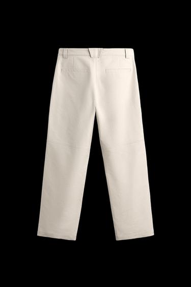 PANTALÓN REGULAR FIT BOLSILLOS - Blanco roto de Zara