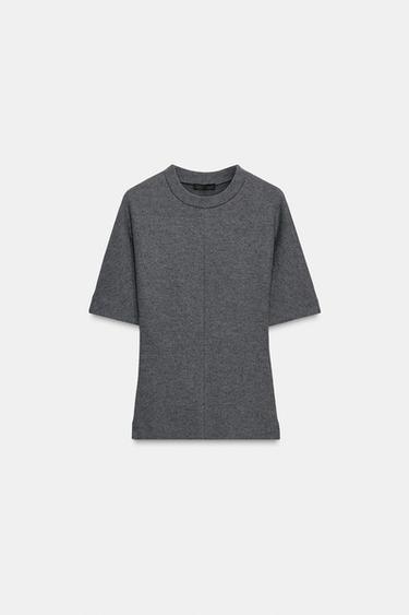 SOFT FITTED TOP - Grey marl by Zara