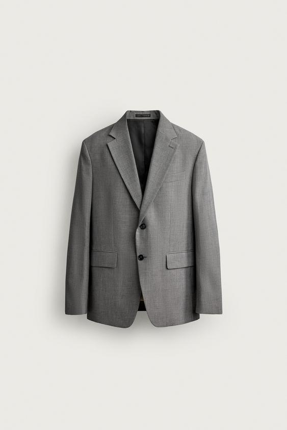 BLAZER REGULAR FIT TRAJE EM LÃ - Cinzento da Zara - Imagem 0