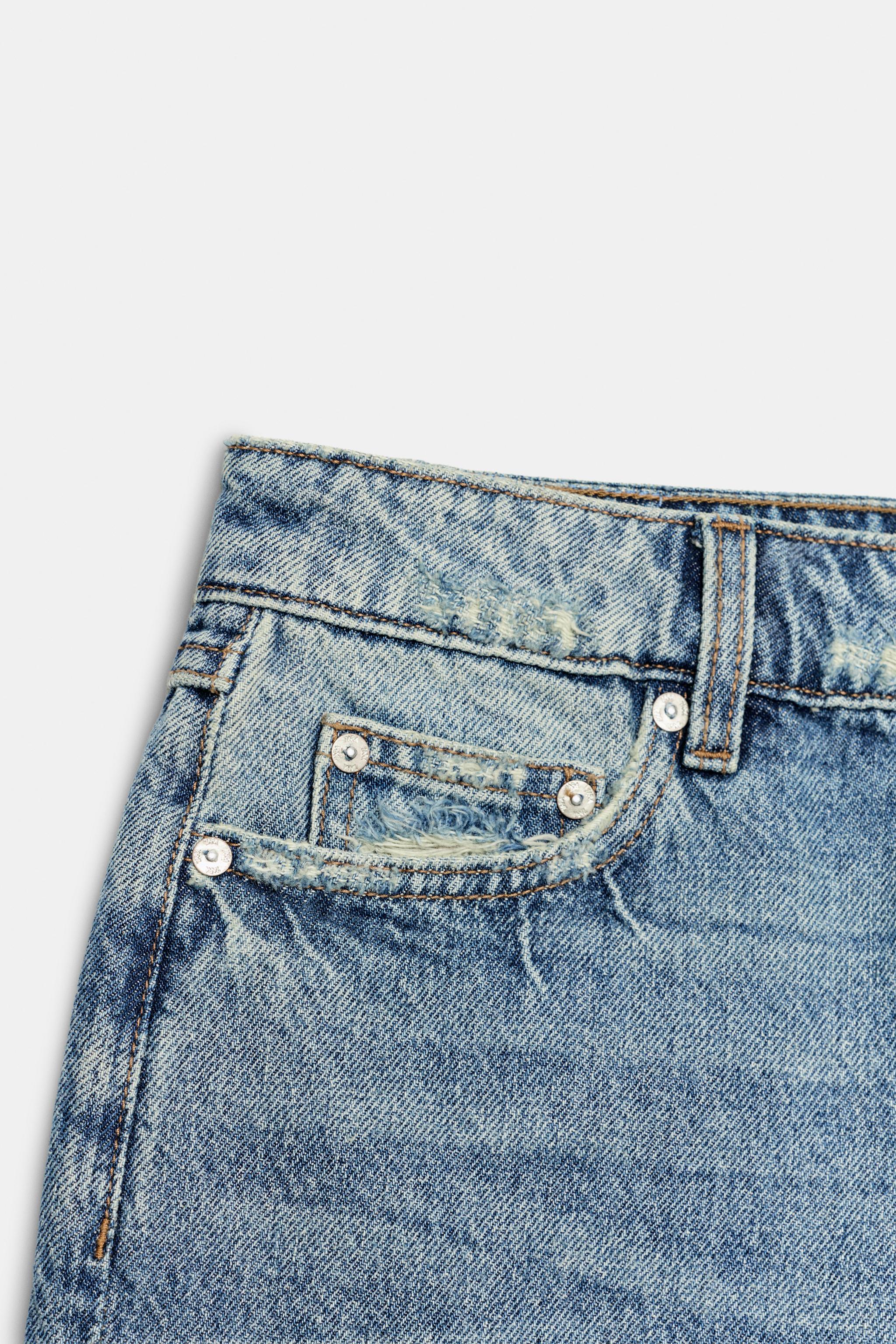 Женские шорты Zara Z1975 RIPPED DENIM SHORTS — фото 8