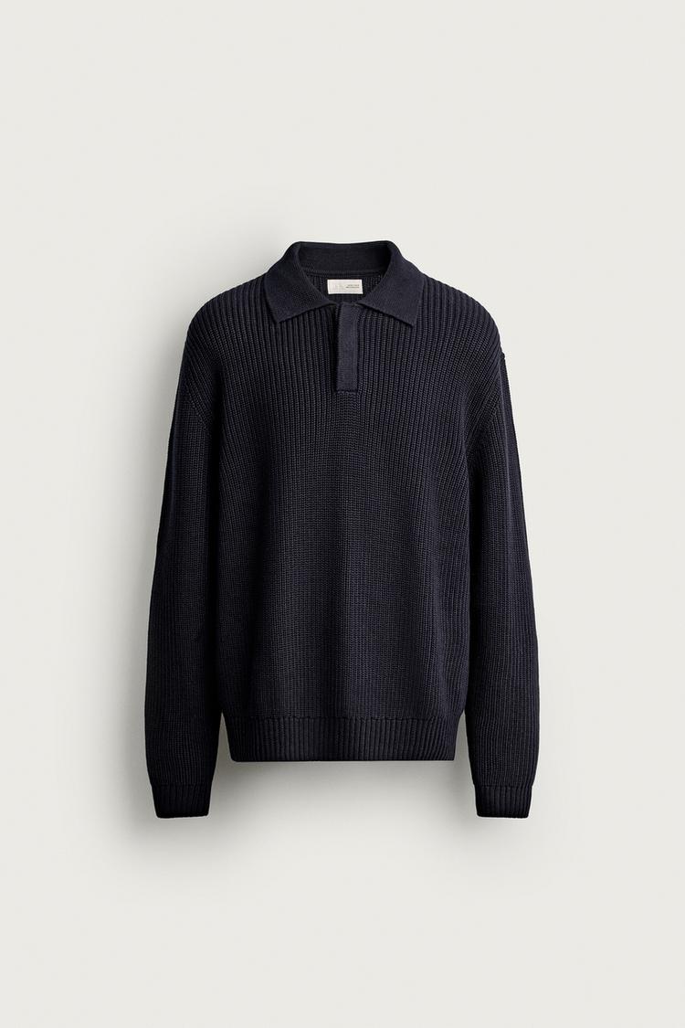 REGULAR FIT PURL KNIT POLO SHIRT