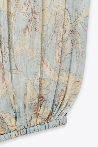 ZW COLLECTION FLORAL PUFF TROUSERS - Printed by Zara - Image 8