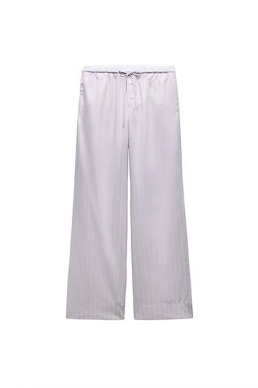 STRIPED BOXER STYLE PAJAMA PANTS