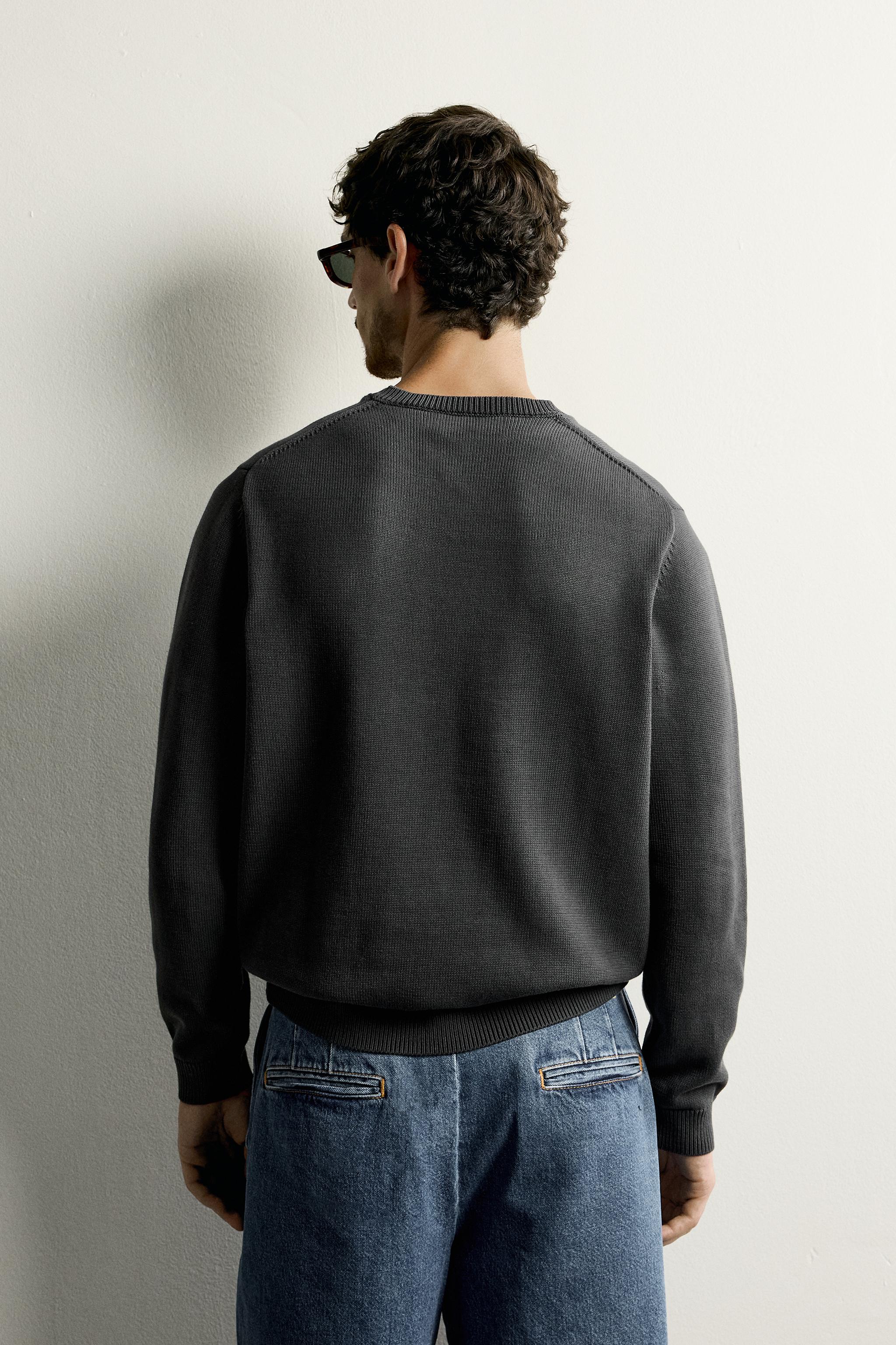 Мужские свитеры Zara COTTON REGULAR FIT JUMPER — фото 3