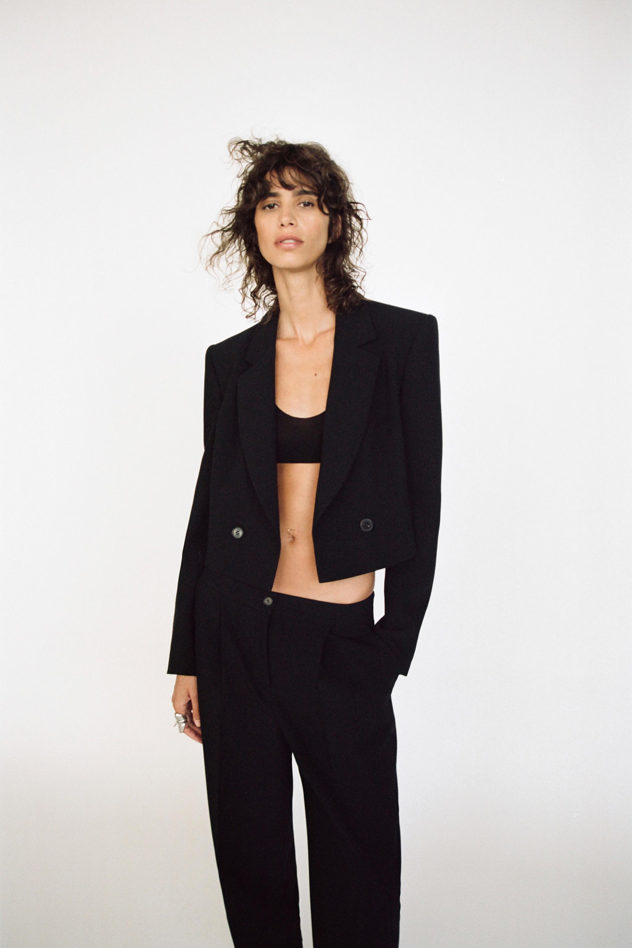 CUT OUT BLAZER - Black