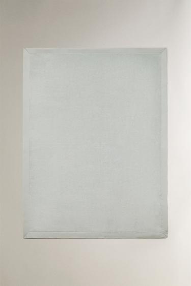 Zara BABY FLEECE COTTON BLANKET - Green - Image 0