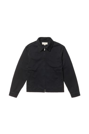 DENIM JACKET WITH ZIP - Indigo by Zara