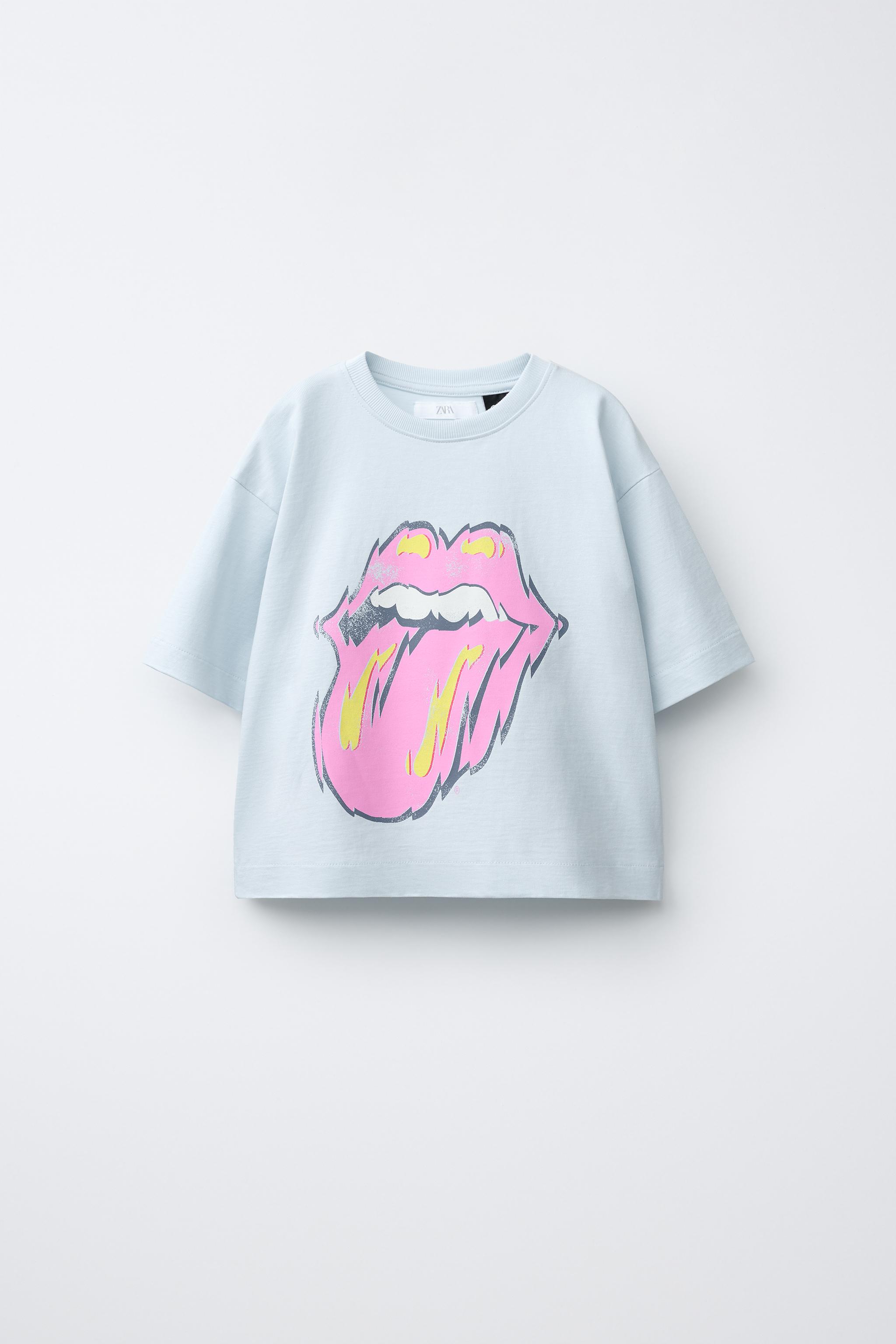 ROLLING STONES © PRINTED T-SHIRT — Blue