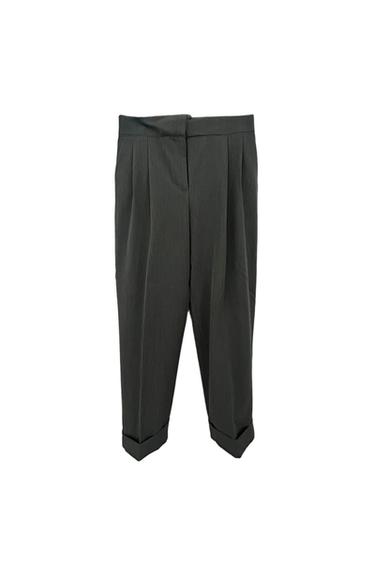 PANTS WITH DARTS AND CUFFED HEM