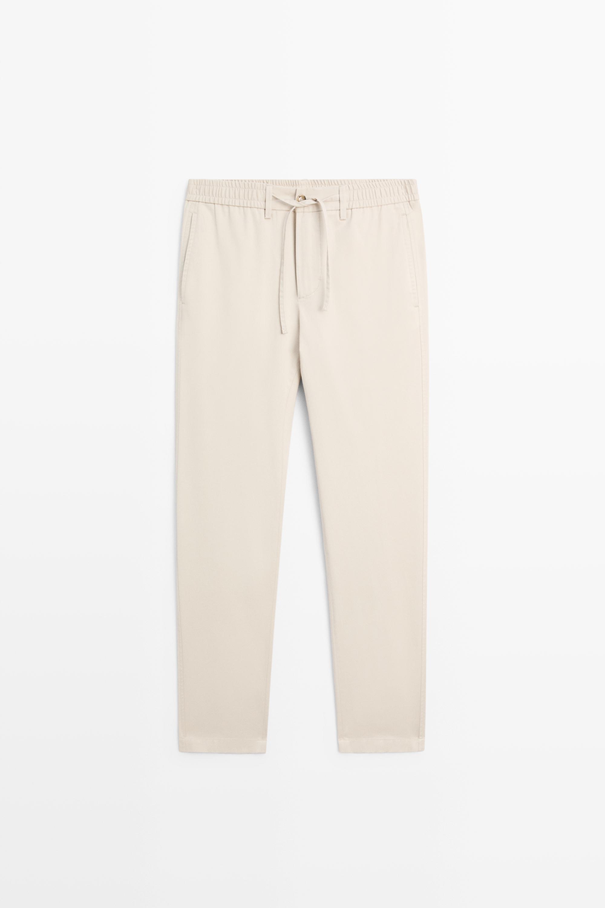 Cotton blend jogger fit pants