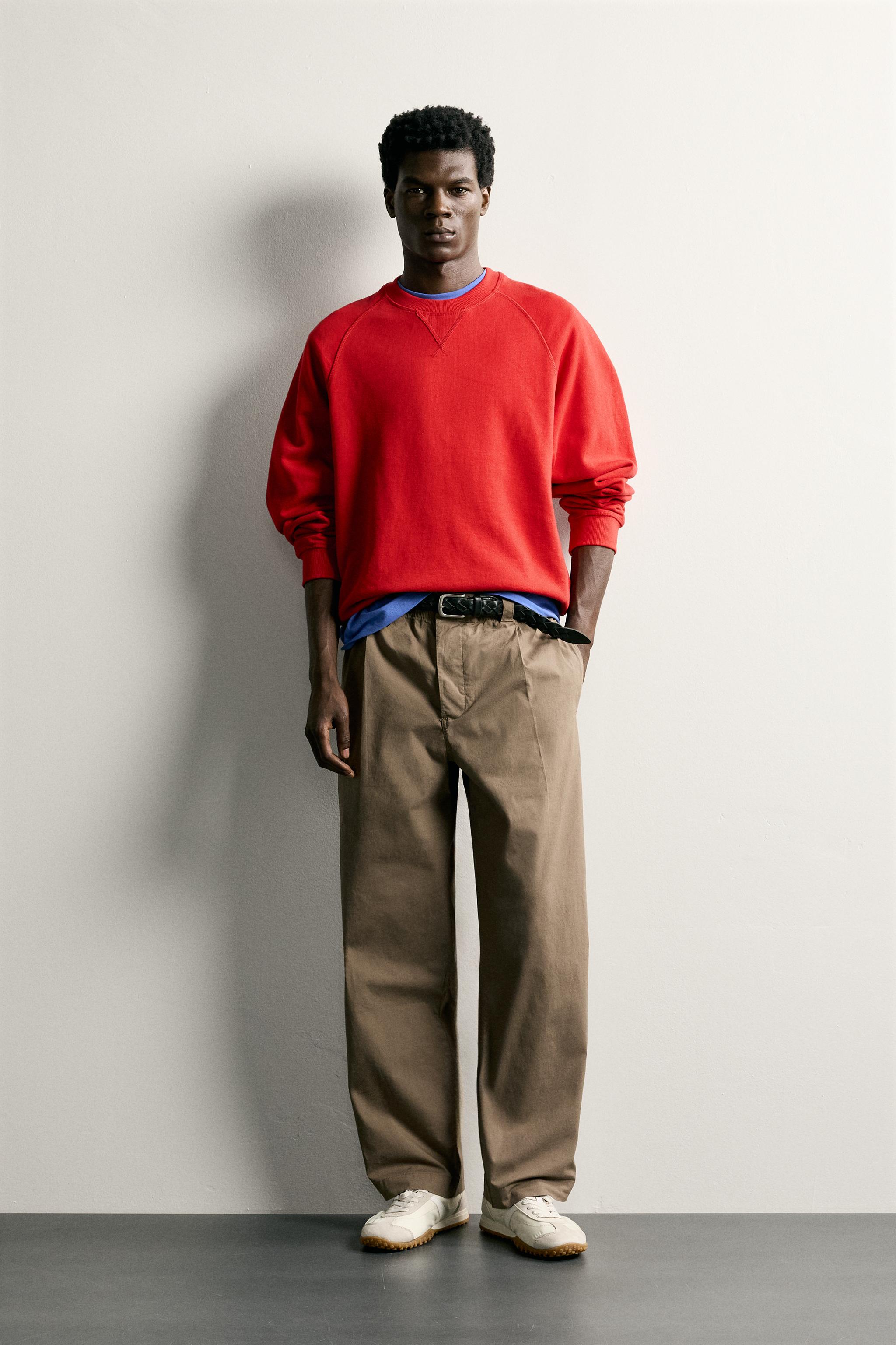 Zara PİLİLİ RELAXED FIT PANTOLON