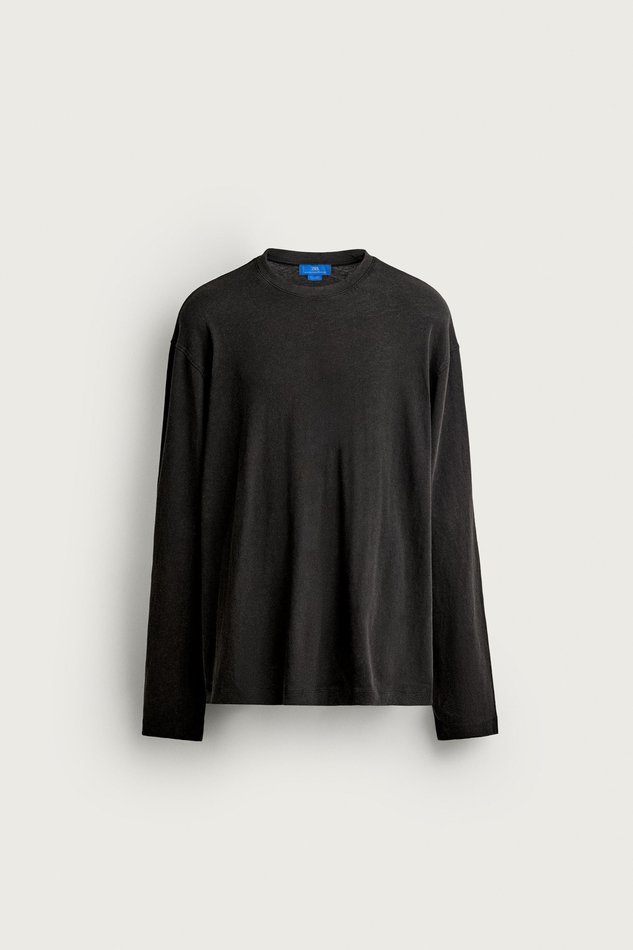 AARON LEVINE X ZARA LONG SLEEVE T-SHIRT — Black