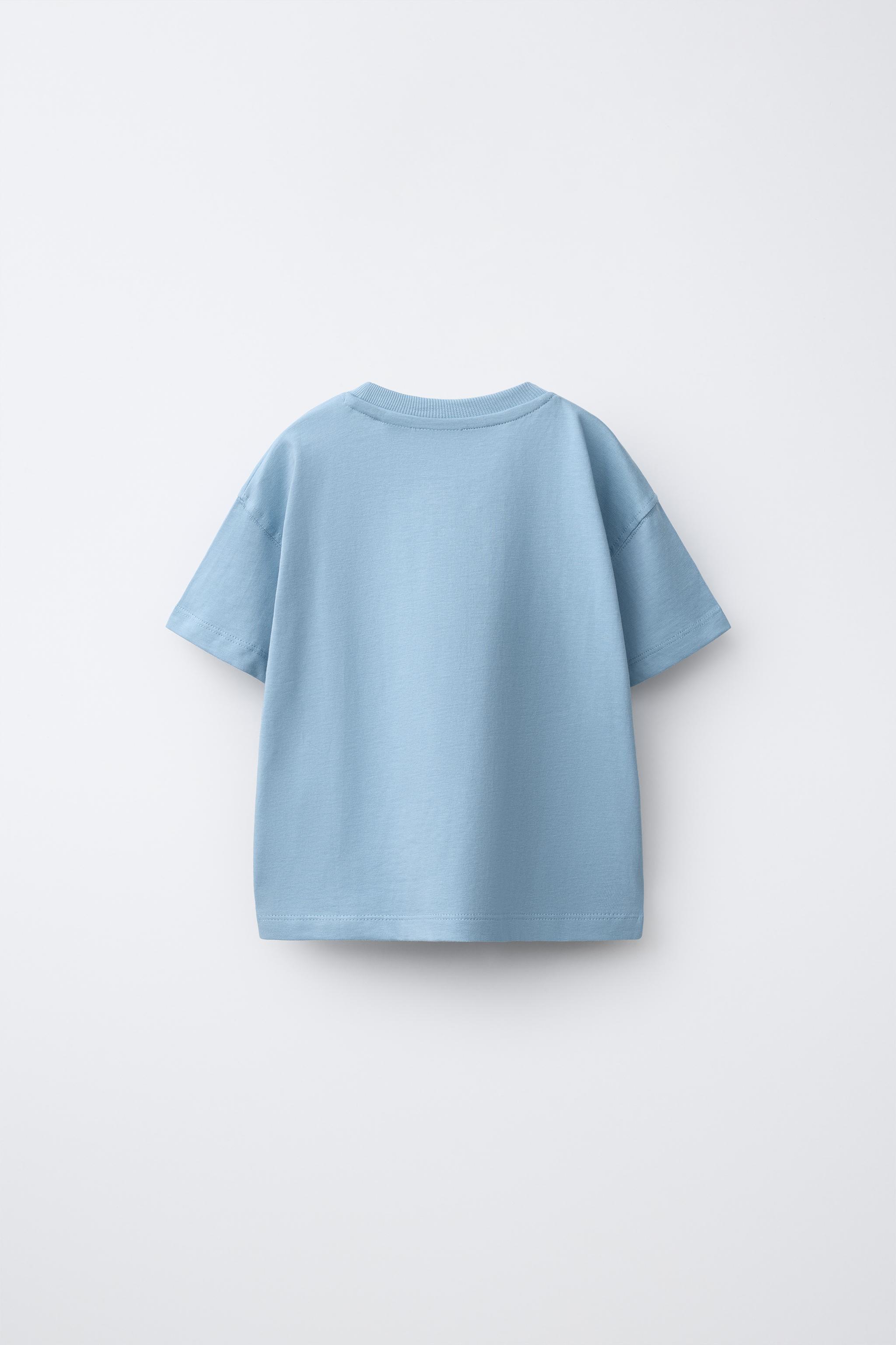 VEHICLE PRINT T-SHIRT — Dusty blue