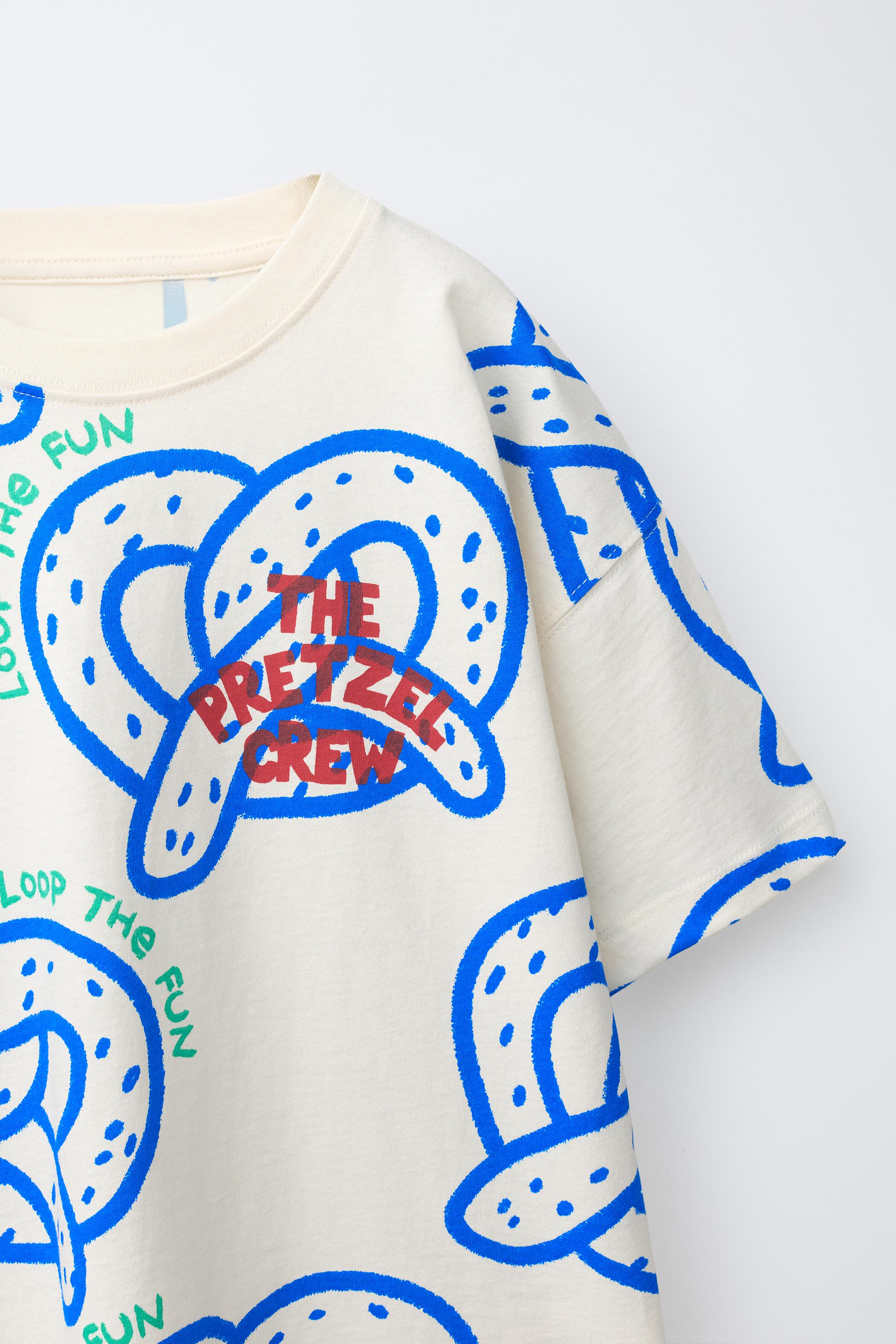 Детские футболки Zara PRETZEL PRINT T-SHIRT — фото 4
