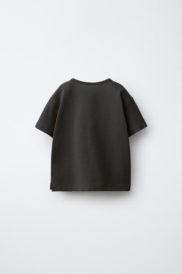 PLAIN T-SHIRT - Dark anthracite by Zara