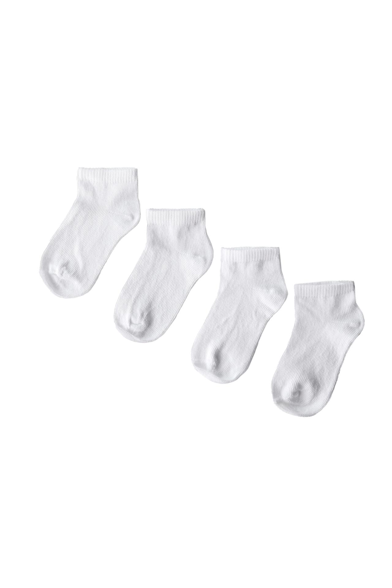 PACK OF FOUR PLAIN SHORT SOCKS — White
