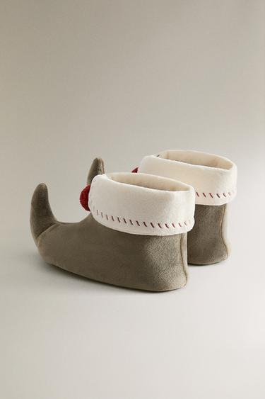 CHILDREN'S CHRISTMAS ELF SLIPPERS - Green by Zara - Image 4