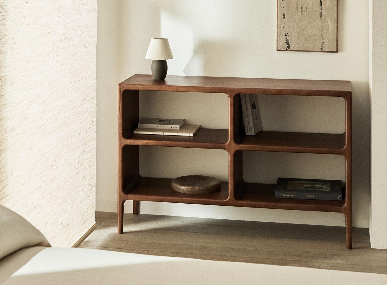 DARK WOODEN MEDIUM SIDEBOARD — Brown