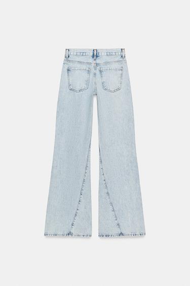 ZW COLLECTION LOW-RISE RELAXED FLARE JEANS - Light blue by Zara - Image 5