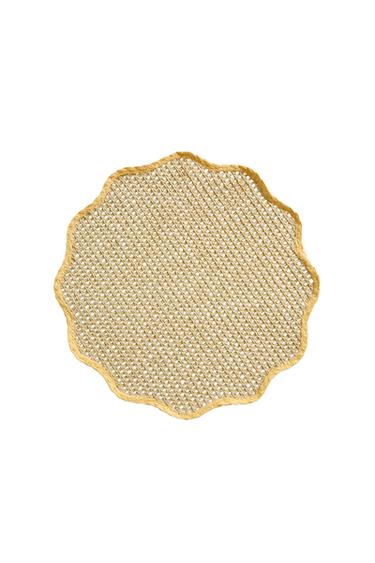 YELLOW FLORAL PAPER PLACEMAT - Yellow by Zara
