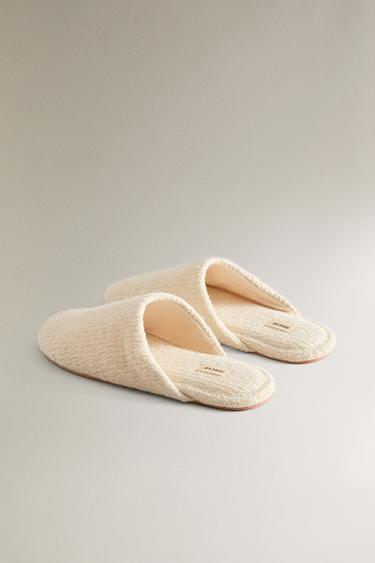 WOOL MULE SLIPPERS - Beige by Zara - Image 3