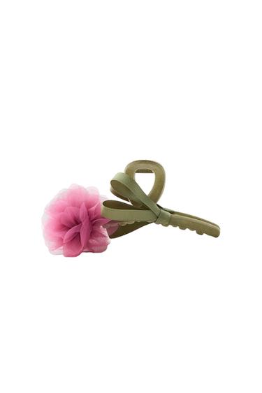 PINZA PELO FLOR ORGANZA - Rosa de Zara - Imagen 0