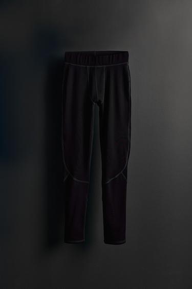 Zara SKI COLLECTION THERMAL LEGGINGS - Black