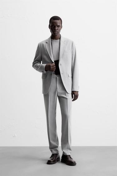 SLIM FIT TEXTURED SUIT - 244 by Zara