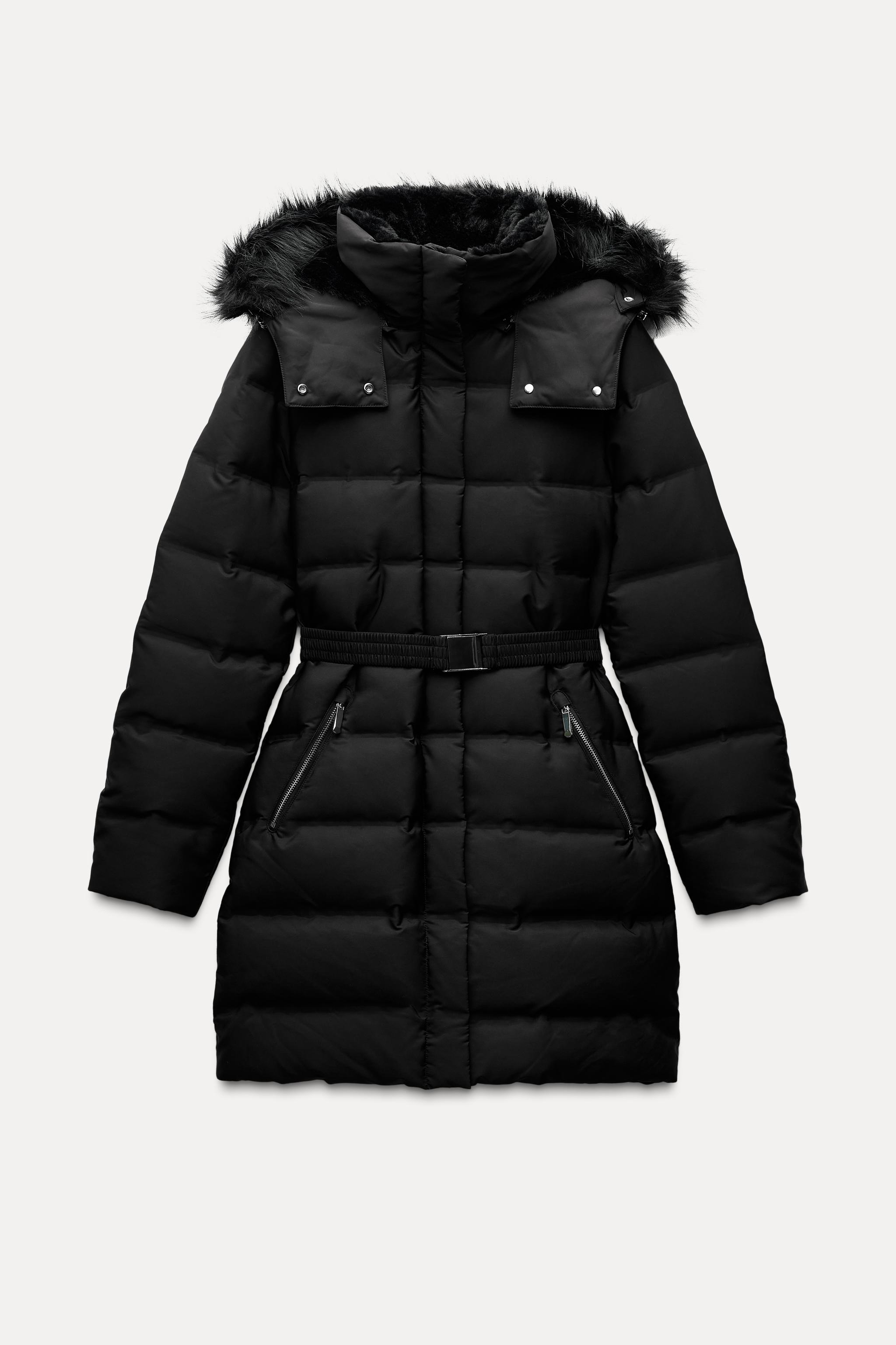 ZARA WATER & WIND PROCTENTION BELTED buy DOWN COAT