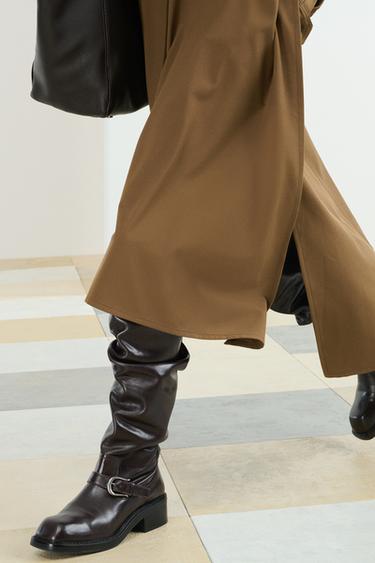 LTHR STRPS BTS - Zara 브라운