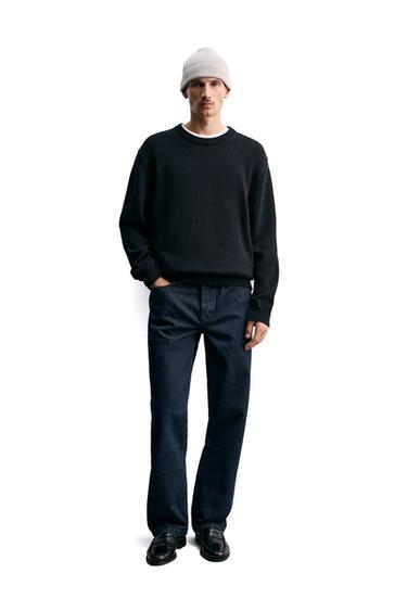 REGULAR FIT COTTON SWEATER - Dark navy by Zara